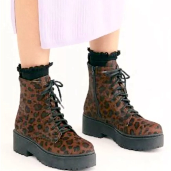 Jeffrey Campbell Shoes - Jeffrey Campbell/Free People Combat Animal Print
